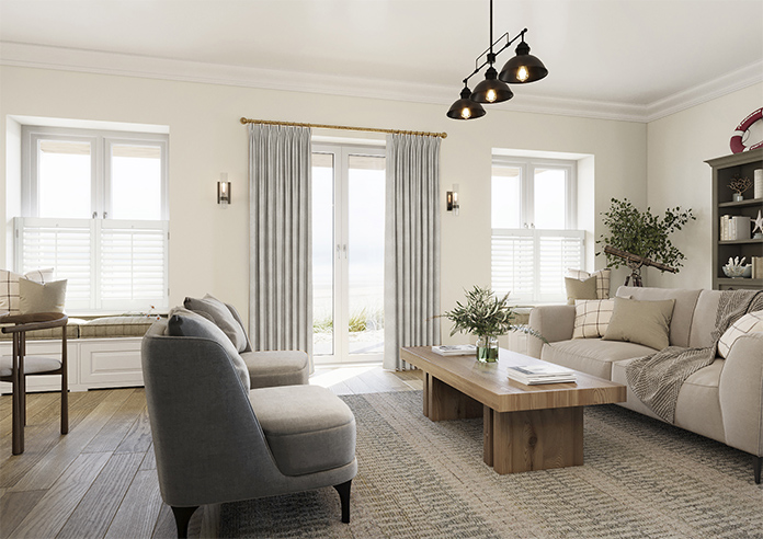 Dartford, White - Cafe Style Plantation Shutter - Image 6